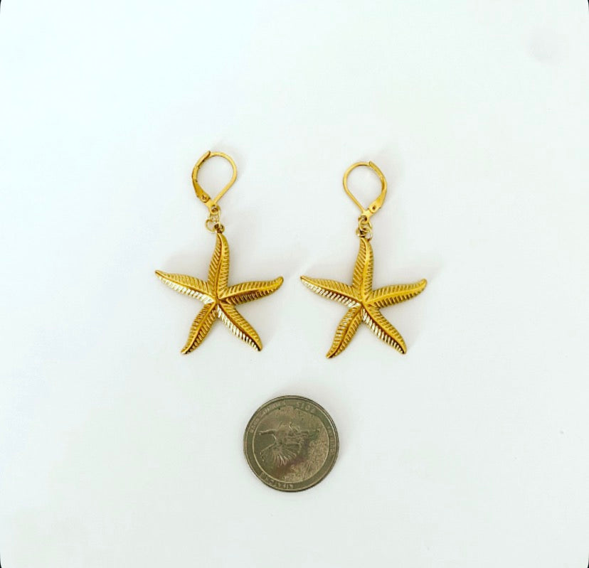Glam Starfish Earrings