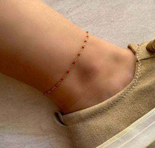 Lady in Red Anklet