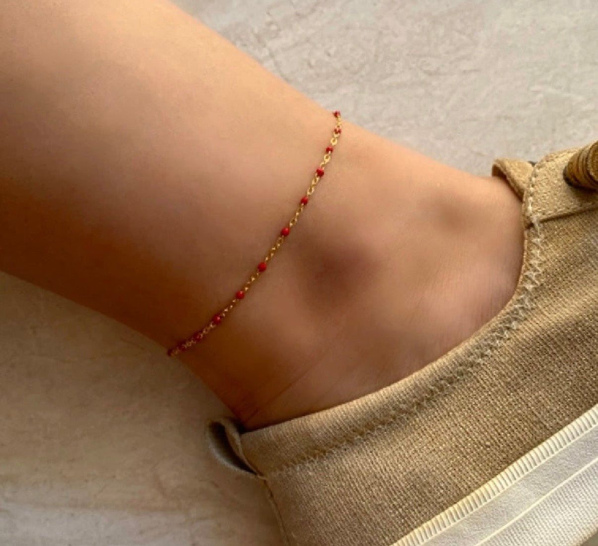Lady in Red Anklet