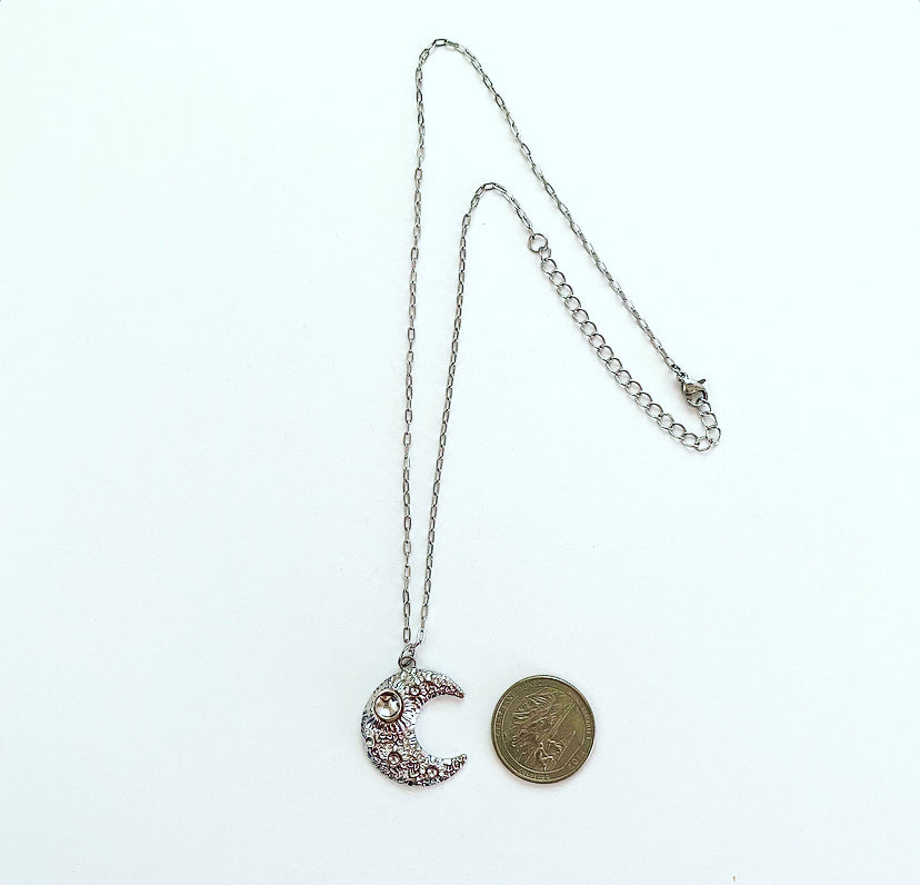 Silver Moon Necklace