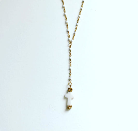 White Cross Lariat