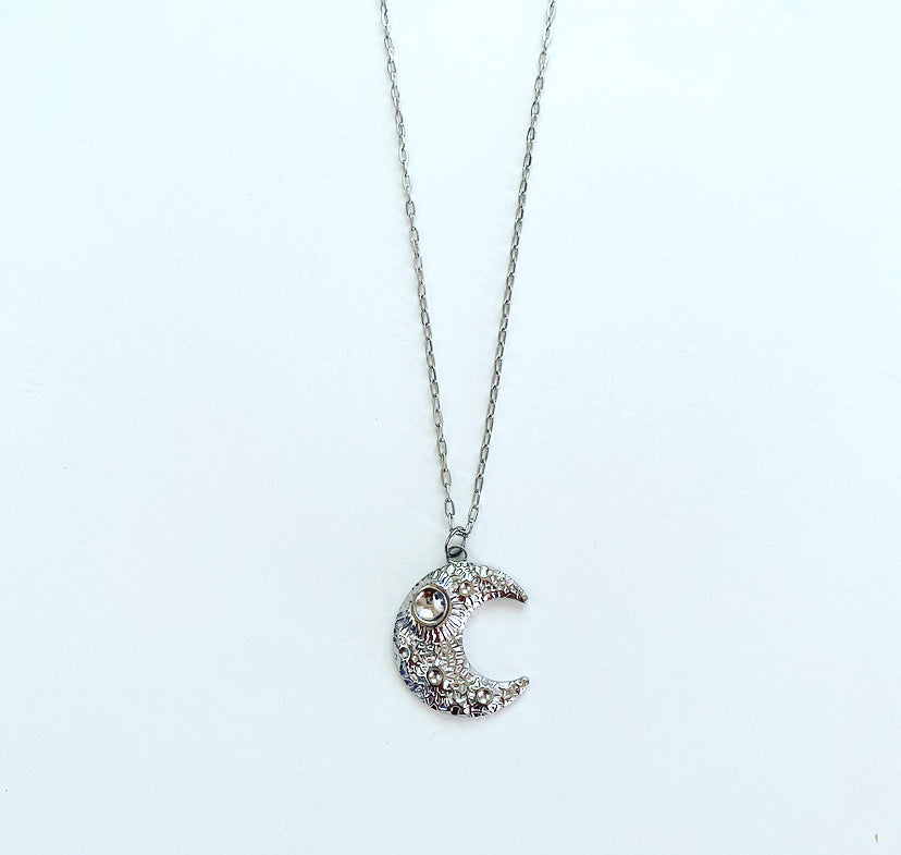 Silver Moon Necklace