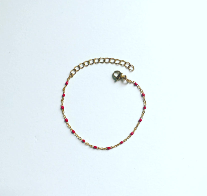 Lady in Red Bracelet