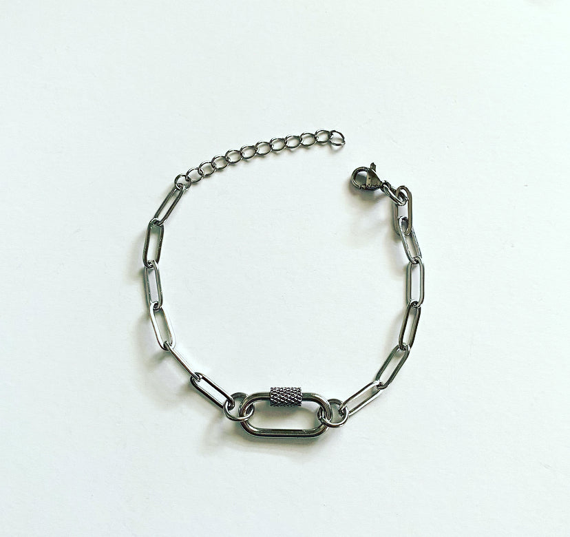 Silver clip Bracelet