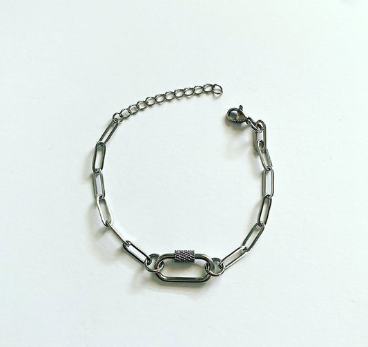 Silver clip Bracelet