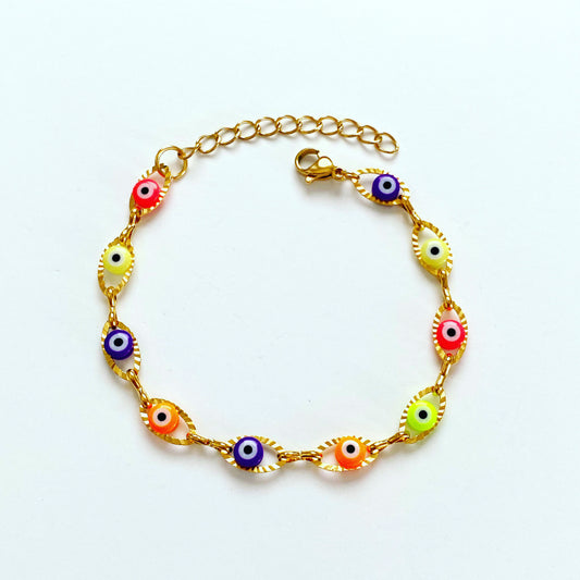 Neon Evil Eyes Bracelet